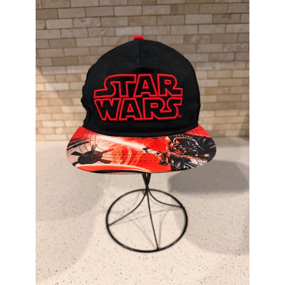 Star Wars Darth Vader Youth Snapback Hat Black Red Brim